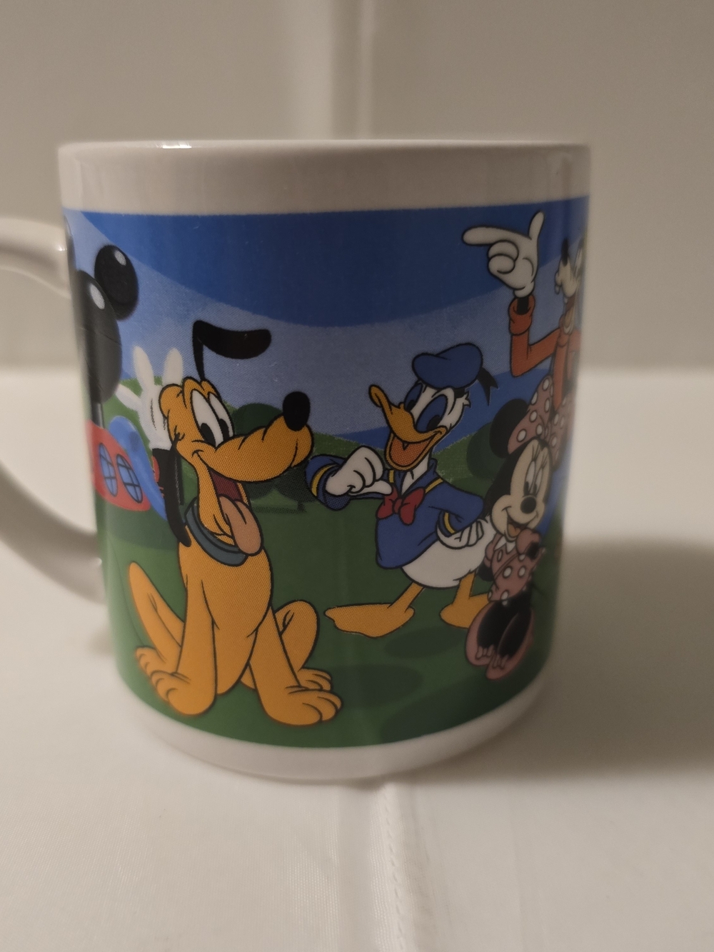 Vintage Disney Mickey Mouse Friends Mug Mickey Minnie Donald Pluto Ceramic